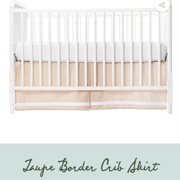 Biscuit Other - Biscuit Brand - Taupe Border Crib Skirt
